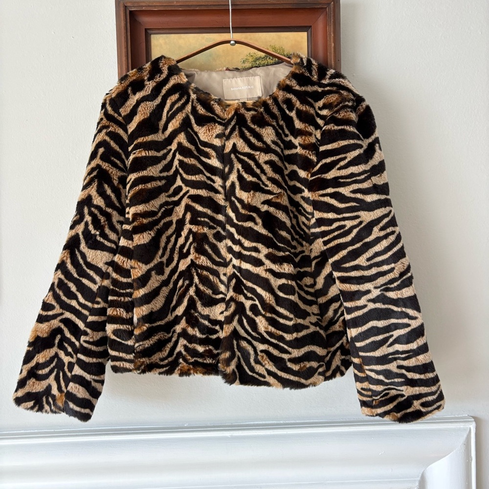 Banana Republic Animal Print Faux Fur